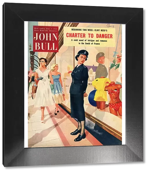 John Bull 1954 1950s UK womens summer window shopping swimwear magazines clothing