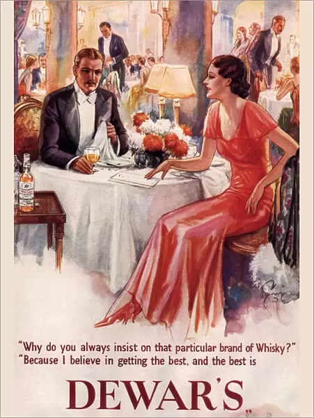 Dewars 1930s UK whiskey alcohol dinners