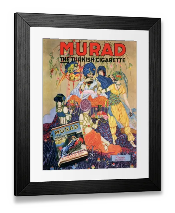 Framed Print : Murad Turkish 1910s USA egyptian
