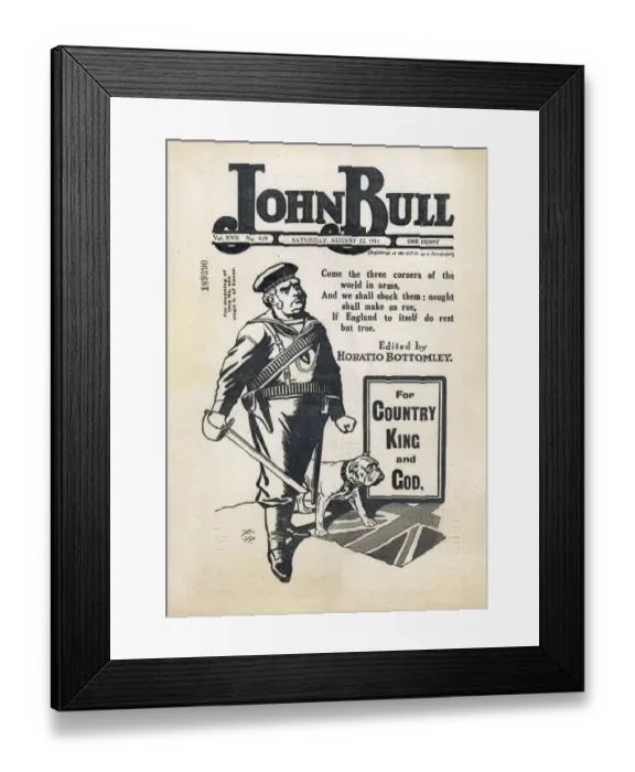 Framed Print : John Bull 1914 1910s UK patriotism patriots magazines Framed Print : John Bull 1914 1910s UK patriotism patriots magazines