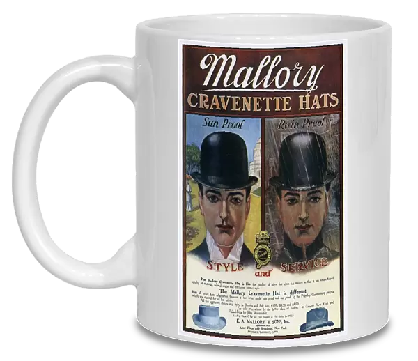 Mallory 1910s USA hats mens bowler