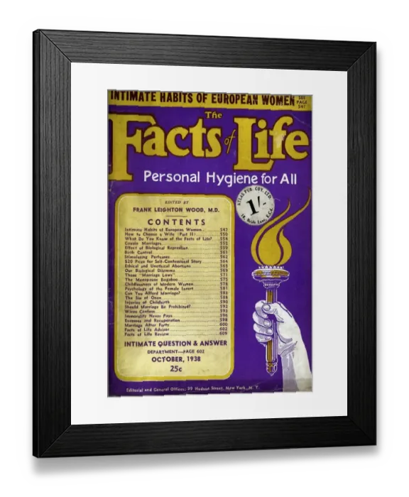 Framed Print : The Facts of Life 1930s USA magazines Framed Print : The Facts of Life 1930s USA magazines
