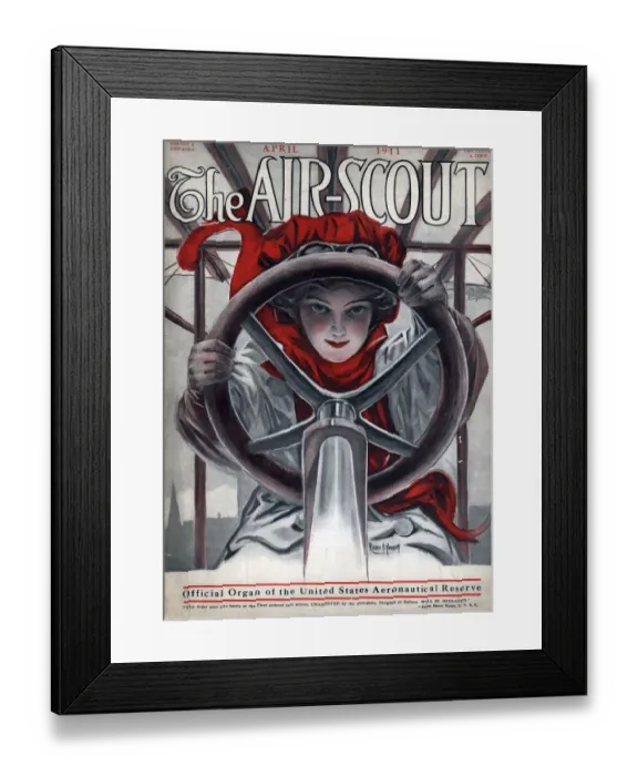 Framed Print : The Air-Scout 1911 1900s USA women pilots aeroplanes magazines Framed Print : The Air-Scout 1911 1900s USA women pilots aeroplanes magazines