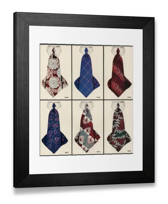 Framed Print : 1940s USA mens ties Framed Print : 1940s USA mens ties