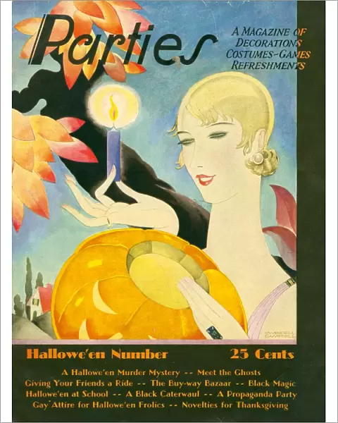 Parties 1929 1920s USA Halloween magazines art deco