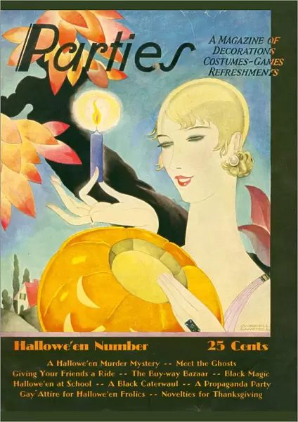 Parties 1929 1920s USA Halloween magazines art deco