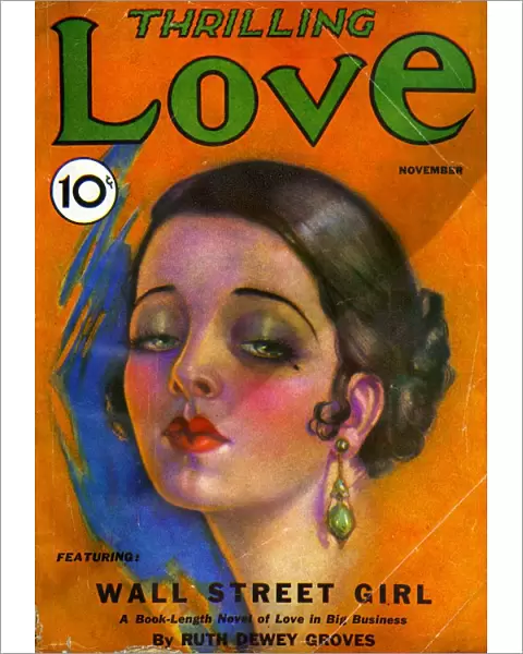 Thrilling Love 1931 1930s USA pulp fiction magazines portraits
