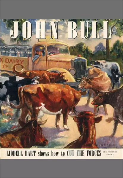 John Bull 1947 1940s UK farms farming farmers milk cows magazines