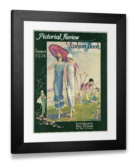 Framed Print : Pictorial Review Fashion Book 1924 1920s USA womens magazines Framed Print : Pictorial Review Fashion Book 1924 1920s USA womens magazines