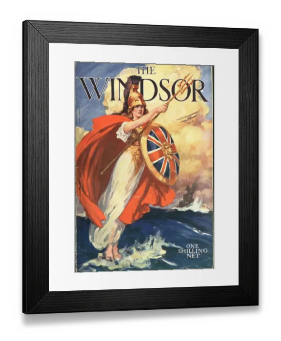 Framed Print : The Windsor 1919 1910s UK first issue magazines