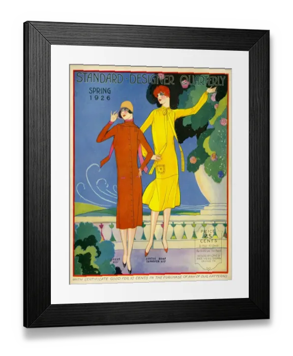 Framed Print : Standard Designer Quarterly 1926 1920s USA womens magazines art deco Framed Print : Standard Designer Quarterly 1926 1920s USA womens magazines art deco