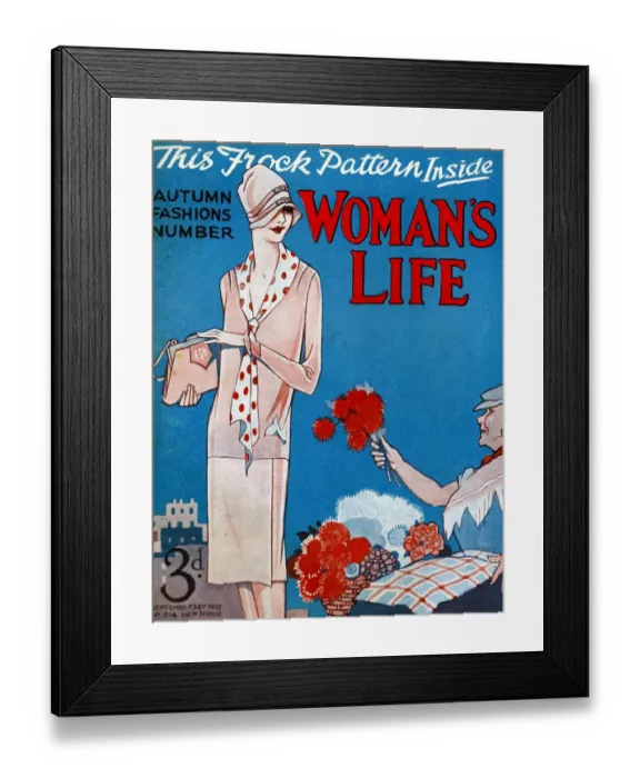 Framed Print : Womans Life 1927 1920s UK flowers magazines Framed Print : Womans Life 1927 1920s UK flowers magazines