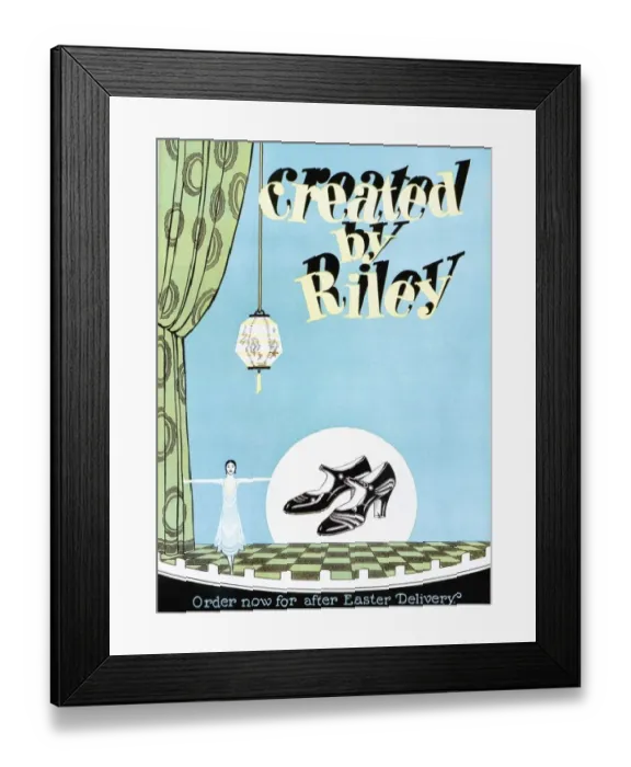 Framed Print : Riley 1920s USA shoes womens