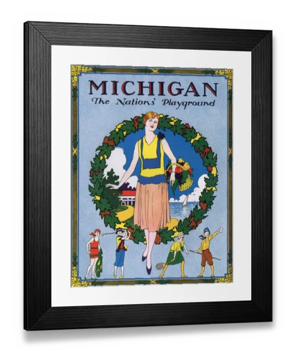Framed Print : Michigan 1920s USA