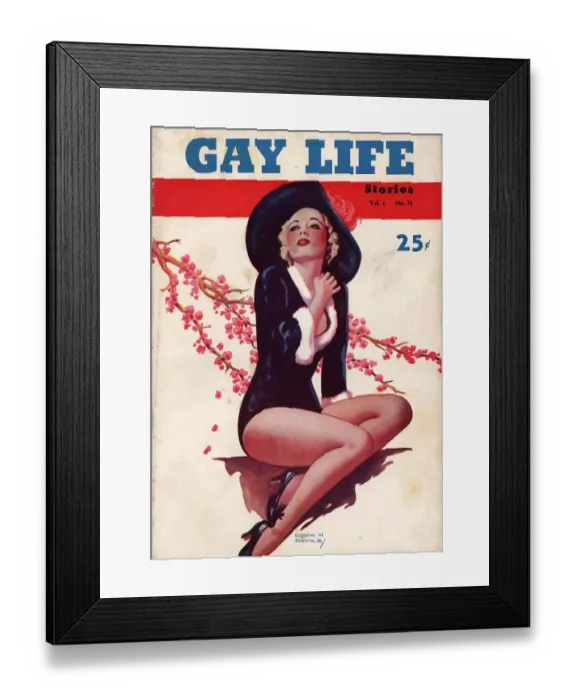 Framed Print : Gay Life 1930s USA glamour pin-ups magazines v Framed Print : Gay Life 1930s USA glamour pin-ups magazines v