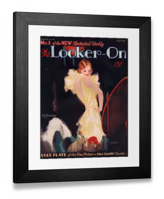 Framed Print : The Looker-on 1929 1920s UK first issue portraits make-up magazines clothing clothes Framed Print : The Looker-on 1929 1920s UK first issue portraits make-up magazines clothing clothes