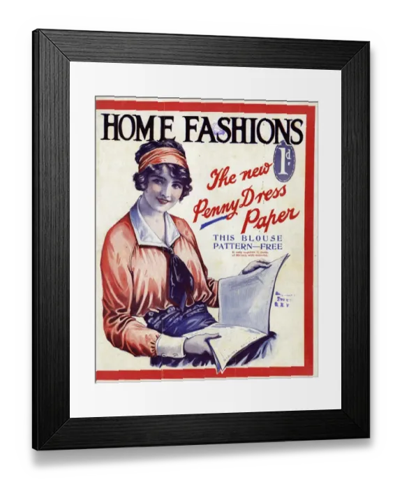 Framed Print : Home Fashion 1920s UK womens first issue portraits magazines Framed Print : Home Fashion 1920s UK womens first issue portraits magazines