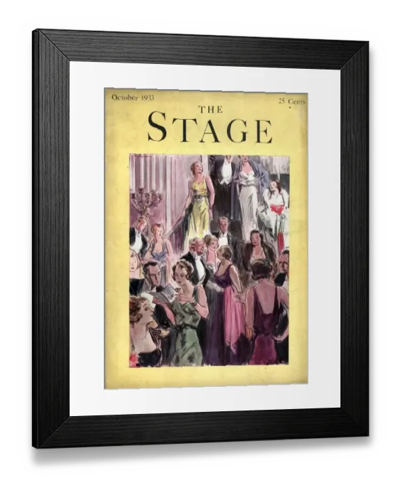 Framed Print : The Stage 1933 1930s USA first nights magazines Framed Print : The Stage 1933 1930s USA first nights magazines