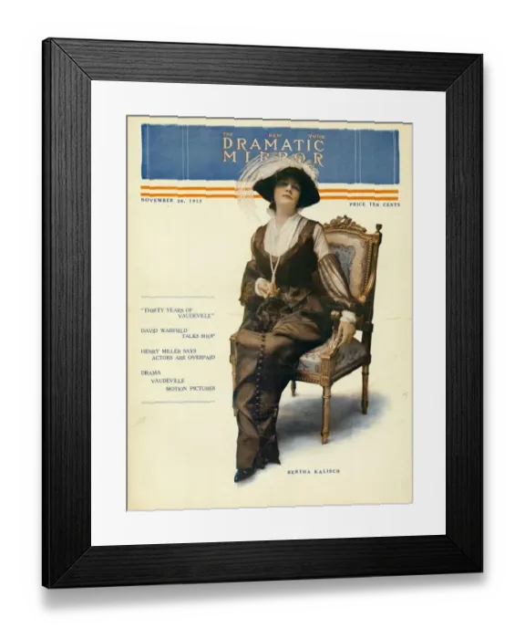 Framed Print : The New York Dramatic Mirror 1913 1910s USA womens portraits magazines Framed Print : The New York Dramatic Mirror 1913 1910s USA womens portraits magazines