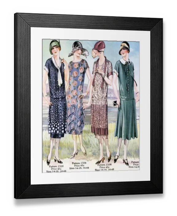 Framed Print : 1920s USA womens mail order catalogues