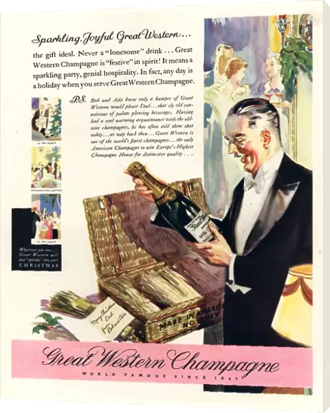 Great Western 1930s USA champagne alcohol