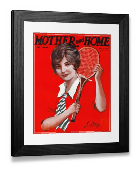 Framed Print : Mother and Home 1915 1910s UK tennis magazines Framed Print : Mother and Home 1915 1910s UK tennis magazines