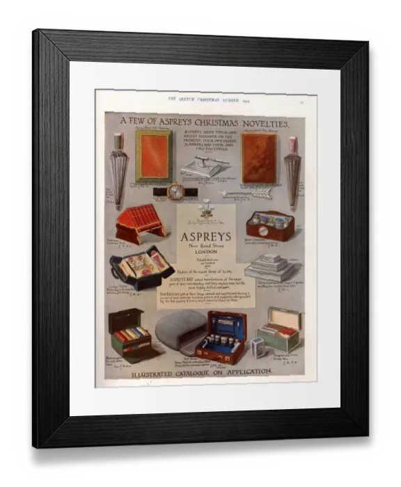 Framed Print : Asprey 1923 1920s UK gifts