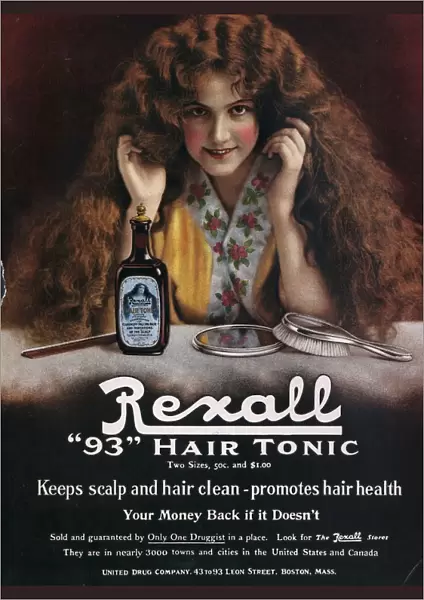 Rexall 1910s USA hair shampoo tonic