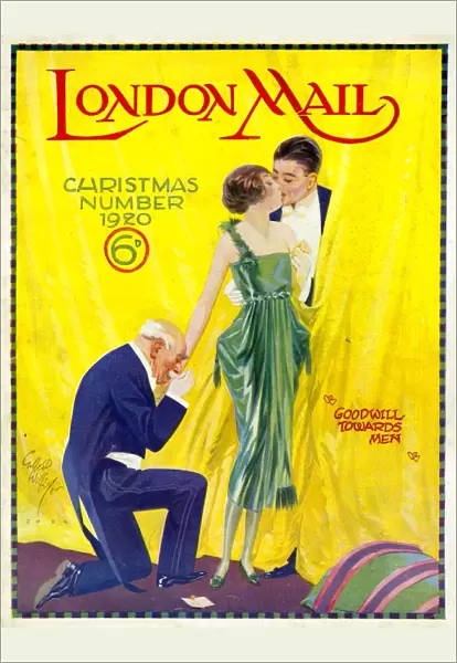 London Mail 1920 1920s UK magazines kissing