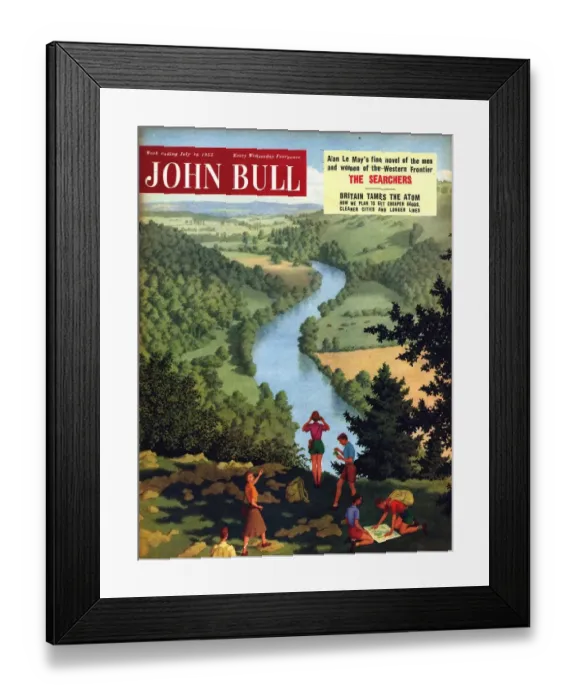 Framed Print : John Bull 1955 1950s UK outdoors rivers countryside ramblers hiking magazines hikers Framed Print : John Bull 1955 1950s UK outdoors rivers countryside ramblers hiking magazines hikers