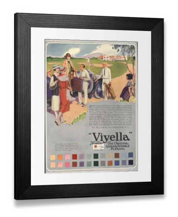 Framed Print : Viyella 1920s UK womens fabrics