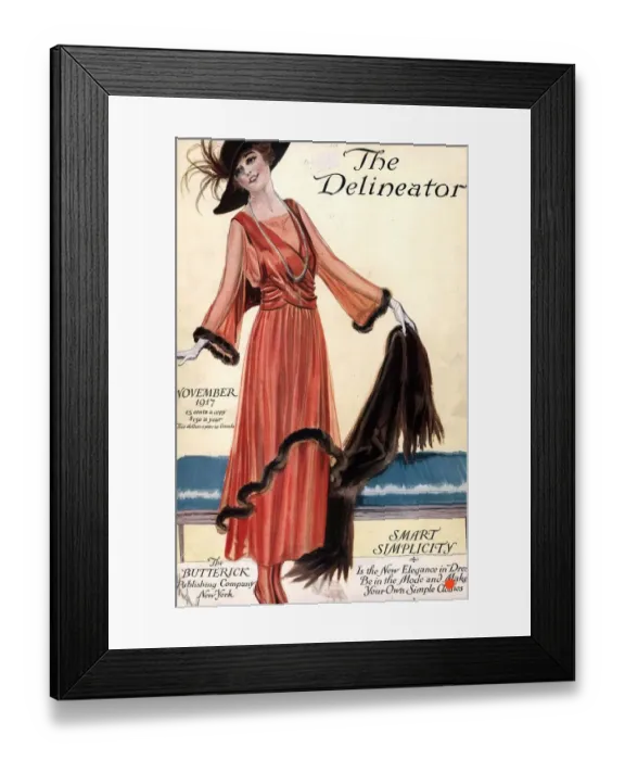 Framed Print : 1910s USA womens magazines clothing clothes Framed Print : 1910s USA womens magazines clothing clothes
