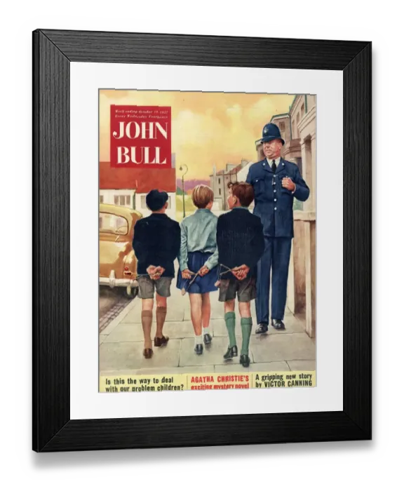 Framed Print : John Bull 1957 1950s UK police naughty boys magazines Framed Print : John Bull 1957 1950s UK police naughty boys magazines