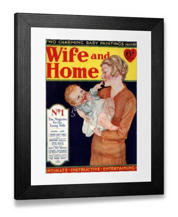 Framed Print : Wife and Home 1929 1920s UK first editions mothers and babies housewives magazines baby Framed Print : Wife and Home 1929 1920s UK first editions mothers and babies housewives magazines baby