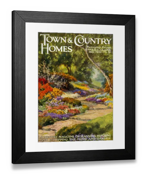 Framed Print : Town & Country Homes 1926 1920s UK countryside magazines horticulture Framed Print : Town & Country Homes 1926 1920s UK countryside magazines horticulture