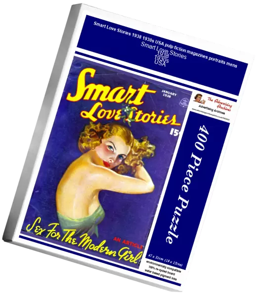 Smart Love Stories 1938 1930s USA pulp fiction magazines portraits mens