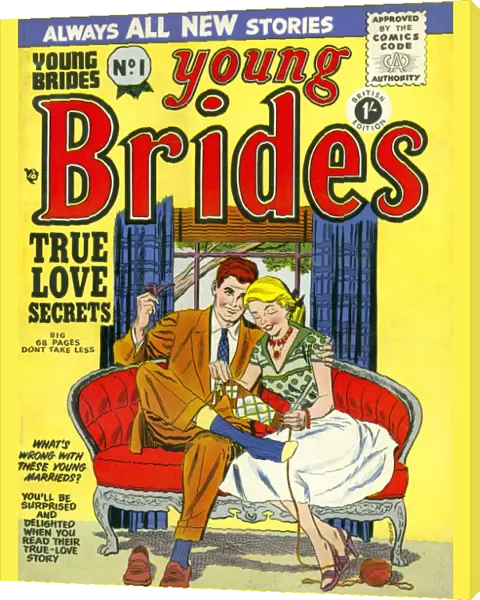 Young Brides 1950s UK first issue weddings marriages brides comics magazines