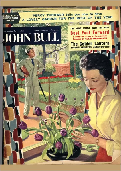 John Bull 1954 1950s UK flowers arranging magazines