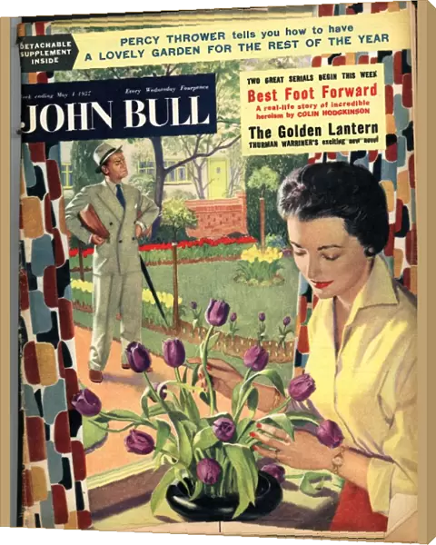 John Bull 1954 1950s UK flowers arranging magazines
