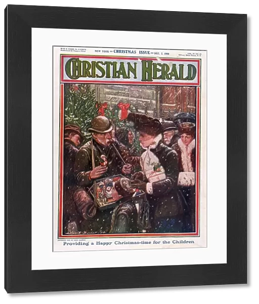 Christian Herald 1904 1900s USA shopping street-sellers magazines