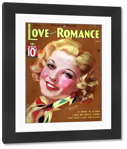 Love & Romance 1930s USA pulp fiction magazines portraits