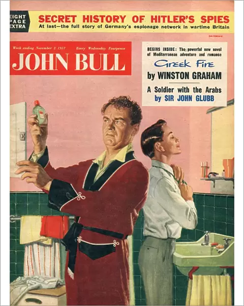 John Bull 1957 1950s UK fathers sons bathrooms magazines family