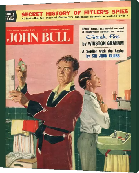 John Bull 1957 1950s UK fathers sons bathrooms magazines family