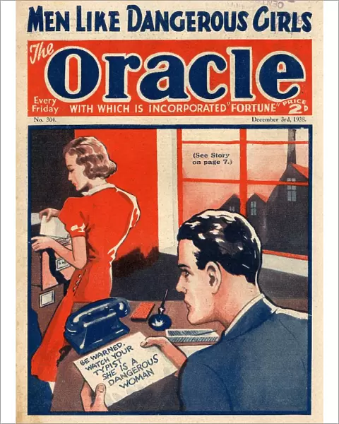 The Oracle 1938 1930s UK pulp fiction secretaries magazines secretary