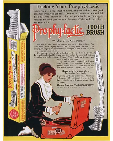 Pro-phy-lac-tic 1910s USA toothbrushes