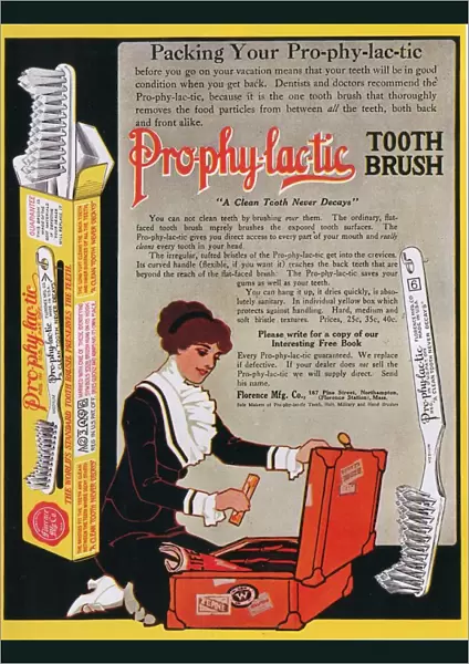 Pro-phy-lac-tic 1910s USA toothbrushes