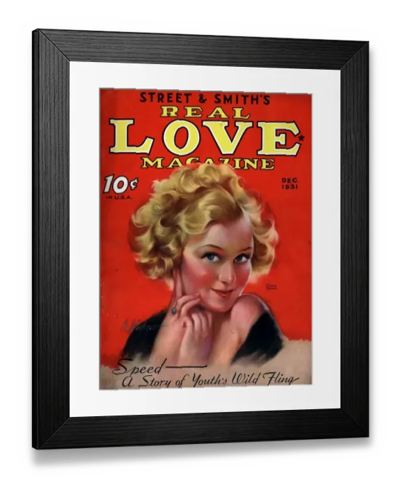 Framed Print : Street and Smiths Real Love Magazine 1930s USA magazines Smiths Framed Print : Street and Smiths Real Love Magazine 1930s USA magazines Smiths