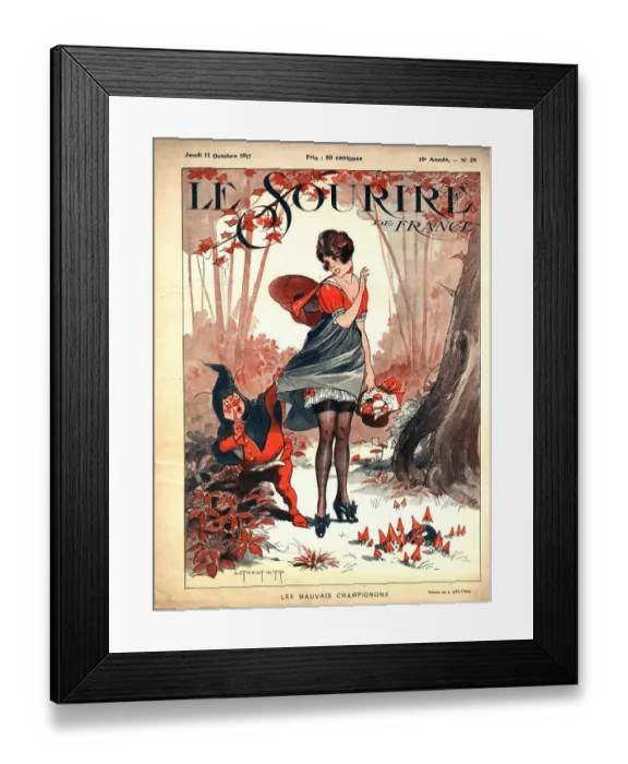 Framed Print : Le Sourire 1917 1910s France pin-ups glamour magazines Framed Print : Le Sourire 1917 1910s France pin-ups glamour magazines