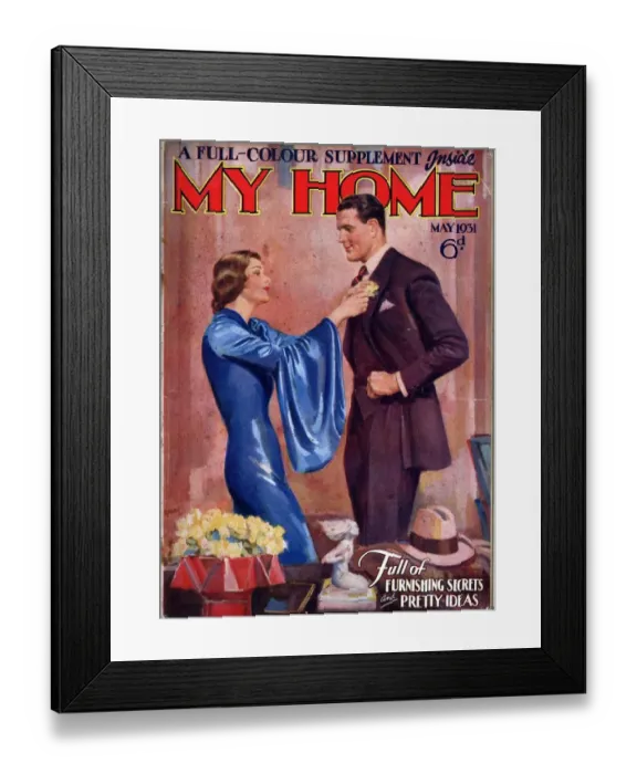 Framed Print : My Home 1934 1930s UK husbands and wives magazines Framed Print : My Home 1934 1930s UK husbands and wives magazines