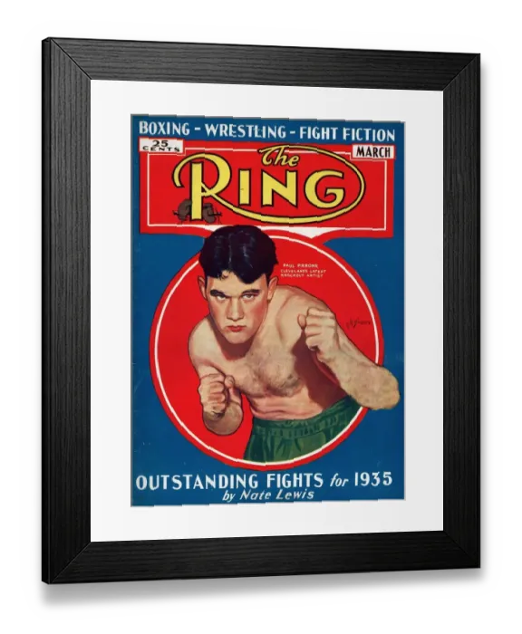 Framed Print : The Ring 1934 1935 1930s USA boxing boxers magazines Framed Print : The Ring 1934 1935 1930s USA boxing boxers magazines